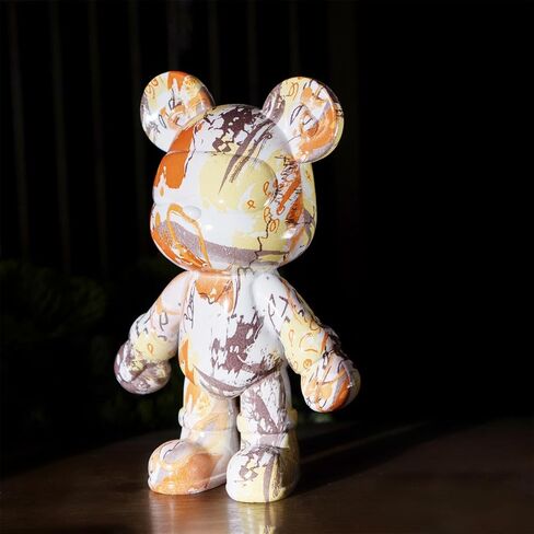 Resin Bear Statue Home Decor, Fluid Bear Sculpture, Graffiti Art Figurine Home Ornament Decoration for Office, Living Room, Bedroom, Book Shelf, TV Cabinet, Desktop (Type 2) in Saudi Arabia