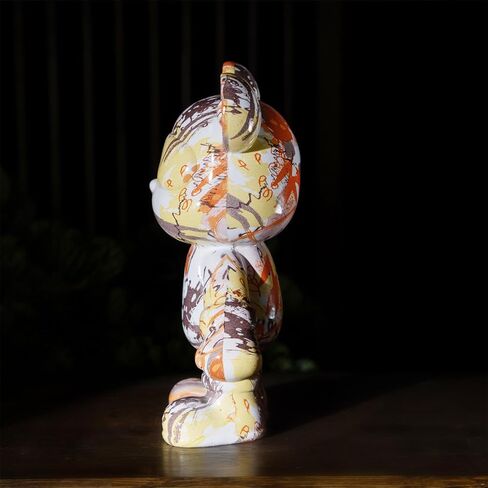 Resin Bear Statue Home Decor, Fluid Bear Sculpture, Graffiti Art Figurine Home Ornament Decoration for Office, Living Room, Bedroom, Book Shelf, TV Cabinet, Desktop (Type 2) in Saudi Arabia