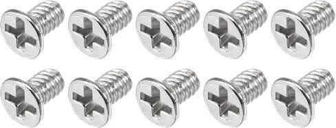 METALLIXITY Tiny Screws (M1.4 x 2mm) 350Pcs, Carbon Steel Phillips Flat Head Screws - for Glasses Watch and Other Small Electronics, Silver in Saudi Arabia