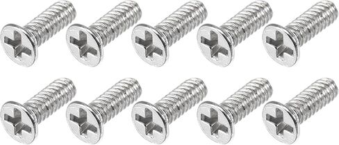 METALLIXITY Tiny Screws (M1.4 x 2mm) 350Pcs, Carbon Steel Phillips Flat Head Screws - for Glasses Watch and Other Small Electronics, Silver in Saudi Arabia