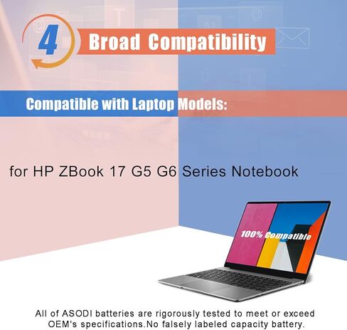 ASODI RR04 Laptop Battery Compatible with HP Omen 15-5 15T-5 15-5014TX 15-5016TX 778951-421 778961-421 778978-005 HSTNN-LB6N TPN-W111 in Kuwait