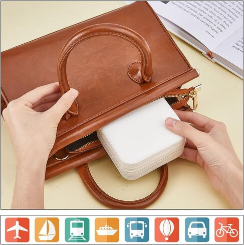 SUPERFINDINGS 12Pcs Travel Jewelry Case Portable White Mini Jewelry Box with Lint Inside Square Jewelry Case Small Organizer Box for Necklace Bracelets Earrings Rings Storage 9.5x9.5x5cm in Saudi Arabia