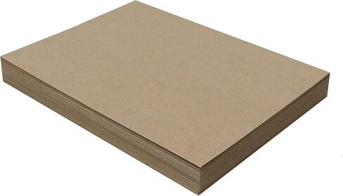 100 Chipboard Sheets 8 x 10 inch - 22pt (Point) Light Weight Brown Kraft Cardboard for Scrapbooking & Picture Frame Backing (.022 Caliper Thick) Paper Board | MagicWater Supply in Saudi Arabia