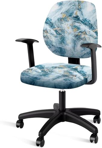 Marble Print Office Chair Covers Luxury Chair Covers Easy to Install Easy to Use Armchairs Suitable for Home or Office Gifts for Elders in Saudi Arabia
