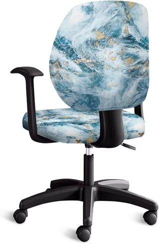 Marble Print Office Chair Covers Luxury Chair Covers Easy to Install Easy to Use Armchairs Suitable for Home or Office Gifts for Elders in Saudi Arabia
