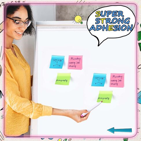 Thenshop Large Easel Pad Easel Pads Bundle with 25 x 30 Inch Chart Paper Pad (50 Sheets/Pack), 8 Dry Erase Markers, 5 Sticky Note Pads and Masking for Classroom Office Craft Art (6 Pack) in Saudi Arabia