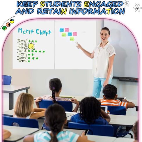 Thenshop Large Easel Pad Easel Pads Bundle with 25 x 30 Inch Chart Paper Pad (50 Sheets/Pack), 8 Dry Erase Markers, 5 Sticky Note Pads and Masking for Classroom Office Craft Art (6 Pack) in Saudi Arabia