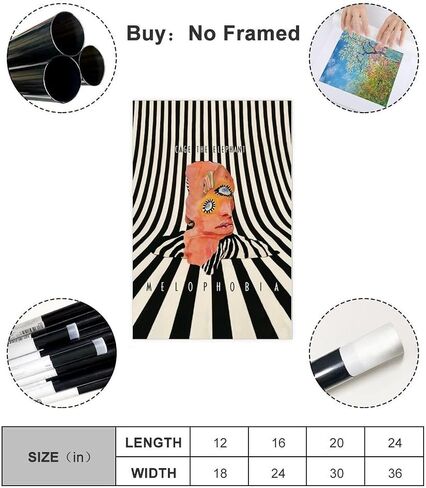 YGULC Cage Poster The Elephant Melophobia Music Album Cover Canvas Poster Wall Art Decor Print Picture Paintings for Living Room Bedroom Decoration Unframe: 12x18inch(30x45cm) in Saudi Arabia