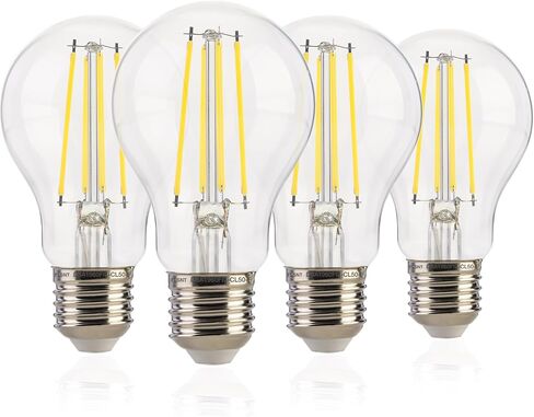 FLSNT Dusk to Dawn Outdoor Sensor A19 LED Light Bulb, 5000K Daylight, 7W (60W Eqv.), 800LM, Vintage Filament E26 Base,Auto On/Off Photocell Automatic for Energy-Efficient Outdoor Lighting, 4 Pack in Saudi Arabia