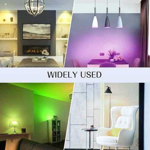 LED Color Changing Light Bulb with Remote Control, 60W Equivalent RGB Bulbs, 8W Dimmable E26 A19 2700K-6000K Warm White Indoor/Outdoor Colored Light Bulbs for Bedroom, Living Room, 2-Pack in Saudi Arabia