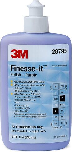 3M Finesse-It Polish - 28795, 8 oz, Coating, Cut, Cutting Angle, Flute, Purple in Saudi Arabia