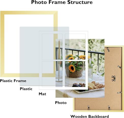 12x16 Picture Frame, 5x7 Collage Picture Frame, Display 4 Pcs 5x7 Photos or 12x16 Picture, Four Opening 5x7 Collage Frame for Wall Hanging, Lightweight 5 x 7 Multi Picture Frame, Black in Saudi Arabia