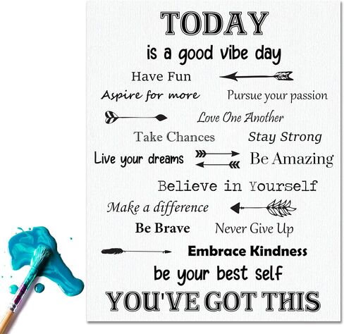 Villa Posh You've Got This Inspirational Poster Print on Canvas Style Cardstock - Daily Affirmation Motivational Wall Art - Inspiring Classroom and Office Decor - Watercolor 11x14 Unframed in Kuwait