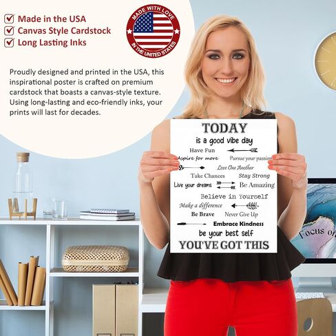 Villa Posh You've Got This Inspirational Poster Print on Canvas Style Cardstock - Daily Affirmation Motivational Wall Art - Inspiring Classroom and Office Decor - Watercolor 11x14 Unframed in Kuwait