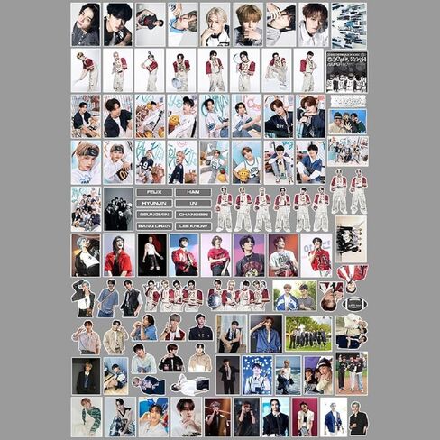 100 قطعة من ملصقات STRAY-KIDS SKZ من الفينيل مضادة للماء لألبوم الصور لأجهزة الكمبيوتر المحمول وحافظة الهاتف وشاحن وتزيين الأمتعة (أرجواني) in Kuwait