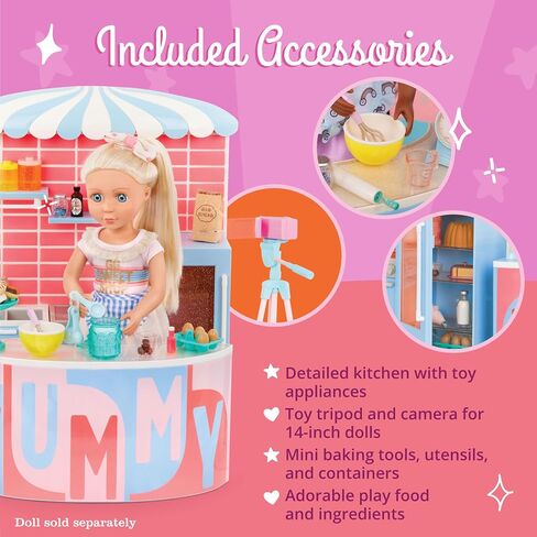 Glitter Girls – Purple Convertible Car & 14-inch Poseable Doll Candice – Rolling Wheels, Opening Doors, Trunk & Interior Storage – Toys, Clothes, and Accessories for Ages 3+ in Kuwait