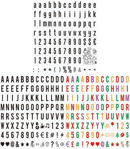 صندوق إضاءة سينمائي حروف 293 قطعة (104 أسود + 104 ألوان متعددة + 85 أيقونة) تغليف هدايا إصدار جديد. in Kuwait