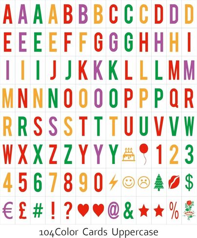 صندوق إضاءة سينمائي حروف 293 قطعة (104 أسود + 104 ألوان متعددة + 85 أيقونة) تغليف هدايا إصدار جديد. in Kuwait