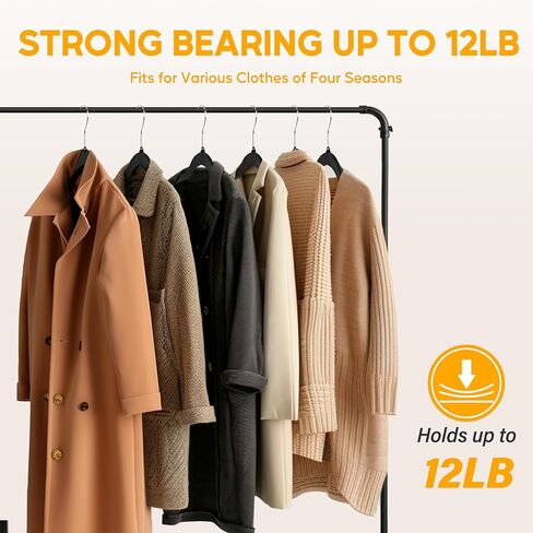 HealSmart 30 حزمة من الشماعات المخملية شديدة التحمل، شماعات لباد غير قابلة للانزلاق مع شقوق كتف، شماعات للمعاطف والسراويل وملابس الفساتين، أسود in Kuwait