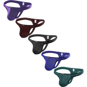 Men's Sexy Bulge Thong Low Rise Stretch Underwear Breathable Male Workout Underwear