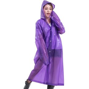 Boolavard Adults/Kids Unisex Reusable Waterproof Rain Coat with Hood Portable Rain Jacket