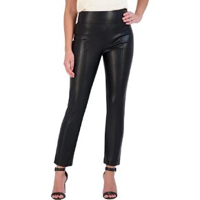 BCBGMAXAZRIA Women's Side Zip Faux Skinny Leg Leather Pant