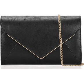 MOJISOLO PU Leather Clutch Purses Women Evening Envelope Handbag Prom Wedding Party Foldover Bag