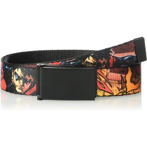 Buckle-Down mens Buckle-down Web Nightwing 1.0" Belt, Multicolor, 1.25 Wide - Fits up to 42 Pant Size US