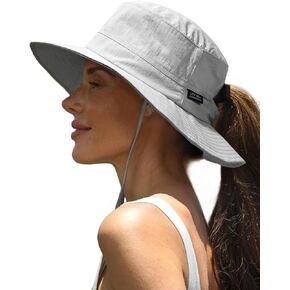 FURTALK Sun Hats for Women with Ponytail Hole Wide Brim Outdoor Hat UPF 50+Packable Summer Beach Hiking Fishing Hats
