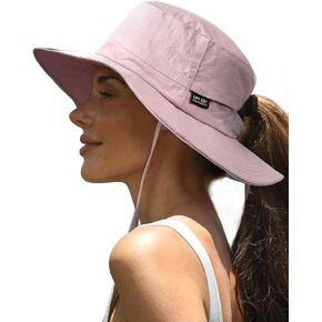 FURTALK Sun Hats for Women with Ponytail Hole Wide Brim Outdoor Hat UPF 50+Packable Summer Beach Hiking Fishing Hats