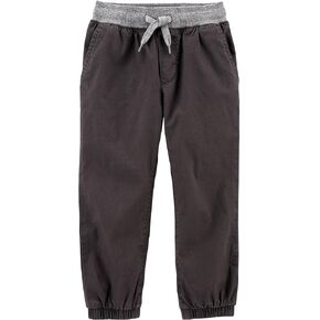 OshKosh B'Gosh Boys' Stretch Canvas Pull-on Jogger, Phantom, 5T