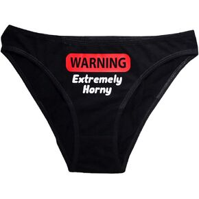 EBSEM WARNING Extremely Horny Sexy Hipster Bikini Women's Funny Underwear Panties Briefs Lingerie