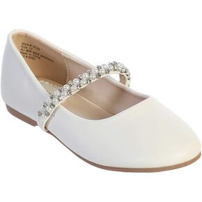 iGirlDress Toddler Little Girls Big Girls Straps Flower Girls Flat Mary Jane Ballet Shoes (Size 9-5 Youth)