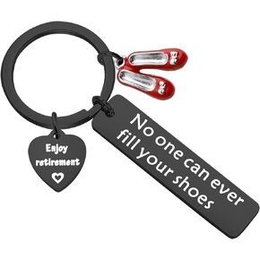 bobauna Enjoy Retirememnt Keychain No One Can Ever Fill Your Shoes Retirement Gift