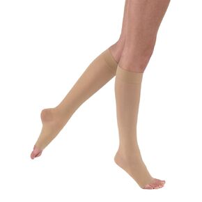 BSN Medical 119743 Jobst Ultra Sheer Compression Stocking, Knee High, 20-30 mmHg, Open Toe, Medium, Natural