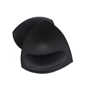 3 Pairs Triangle-shaped Bra Insert Breathable Sponge Bra Inserts Cup Push Up Sports Bra Pad Breast Enlargement Enhancer Shaper for Women Girls (Black)