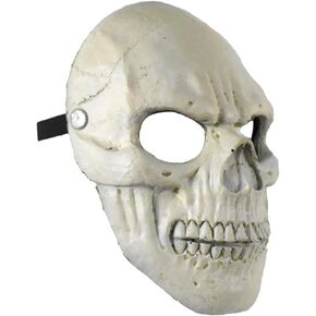 Skull Bone Foam Mask Costume Halloween Scary Accessory Off-White