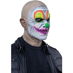قناع الهالوين من Ghoulish Productions Hooligan Clown Neon Skin Clown اللاتكس قناع HyperMask Halloween للبالغين in Kuwait