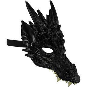 Dragon Mask Foam Rubber Cosplay Costume Accessory Black