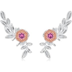 Rose/Dragonfly/Butterfly Ear Cuffs for Non Pierced Ears 925 Sterling Silver Earrings Cuffs Cartilage Cuffs Christmas Jewelry Gifts for Women Girls