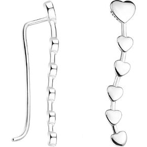 SOFIA MILANI - Women's Earrings 925 Silver - Heart Ear Climbers - 20715 in Kuwait