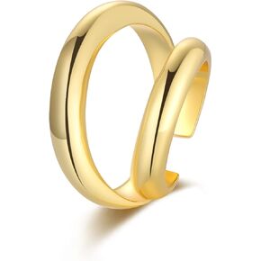 طبقة أذن واحدة | صفعة أذن بخط مزدوج باللون الذهبي | صفعة أذن أساسية مزدوجة [تُباع كصفعة واحدة] in Kuwait