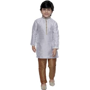 Tathastu Boys Festive Art Silk Kurta Pajama Set in Kuwait
