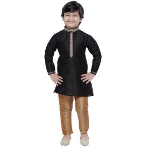 Tathastu Boys Festive Art Silk Kurta Pajama Set