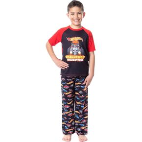 INTIMO Hot Wheels Cars Boys' Challenge Accepted Raglan Sleep Pajama Set