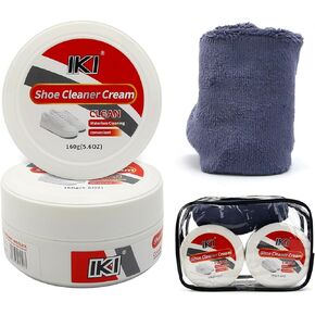 Premium Shoe Cleaning Cream Set - 2 Cans 5.6 oz Boxes of Cleaning Balm, 2 Sponge Wipes, High Fiber Towel - For Leather, Sofa, Shoe Cleaning in Kuwait