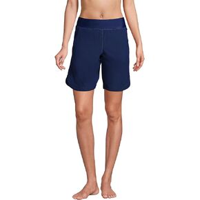 Lands' End Womens Comfort Waist 9in Swim Short Panty New Deep Sea Navy Regular 14