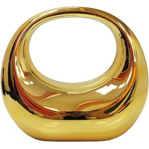 Women Acrylic Evening Handbag Moon Shape Transparent Top Handle Bag Clutch Purse for Wedding Cocktail Party