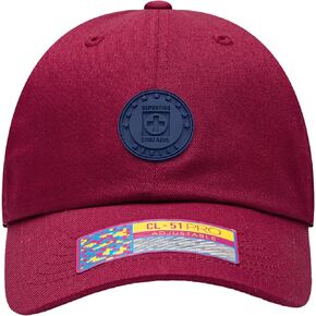 Fan Ink Cruz Azul 'Casuals' Adjustable Classic Style Soccer Hat/Cap Red
