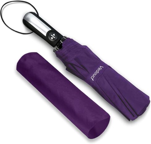 Vedouci Folding Umbrella 10 Ribs Compact Travel Umbrella with Teflon Coating, Automatic Umbrellas UPF50+ Anti UV Folding Umbrellas in Saudi Arabia